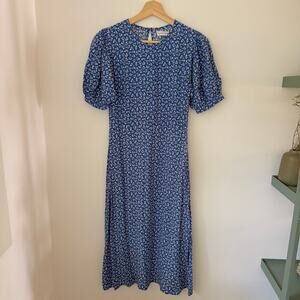 Faithfull the Brand Samirah Floral Print Midi Dress XS